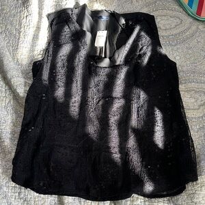 GAP Elegant Black Sleeveless Blouse